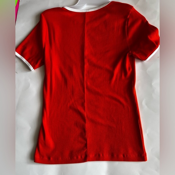 [Free Assembly]  Women's Round Neck Short Sleeve T Shirts Orange Size M - Picture 15 of 16